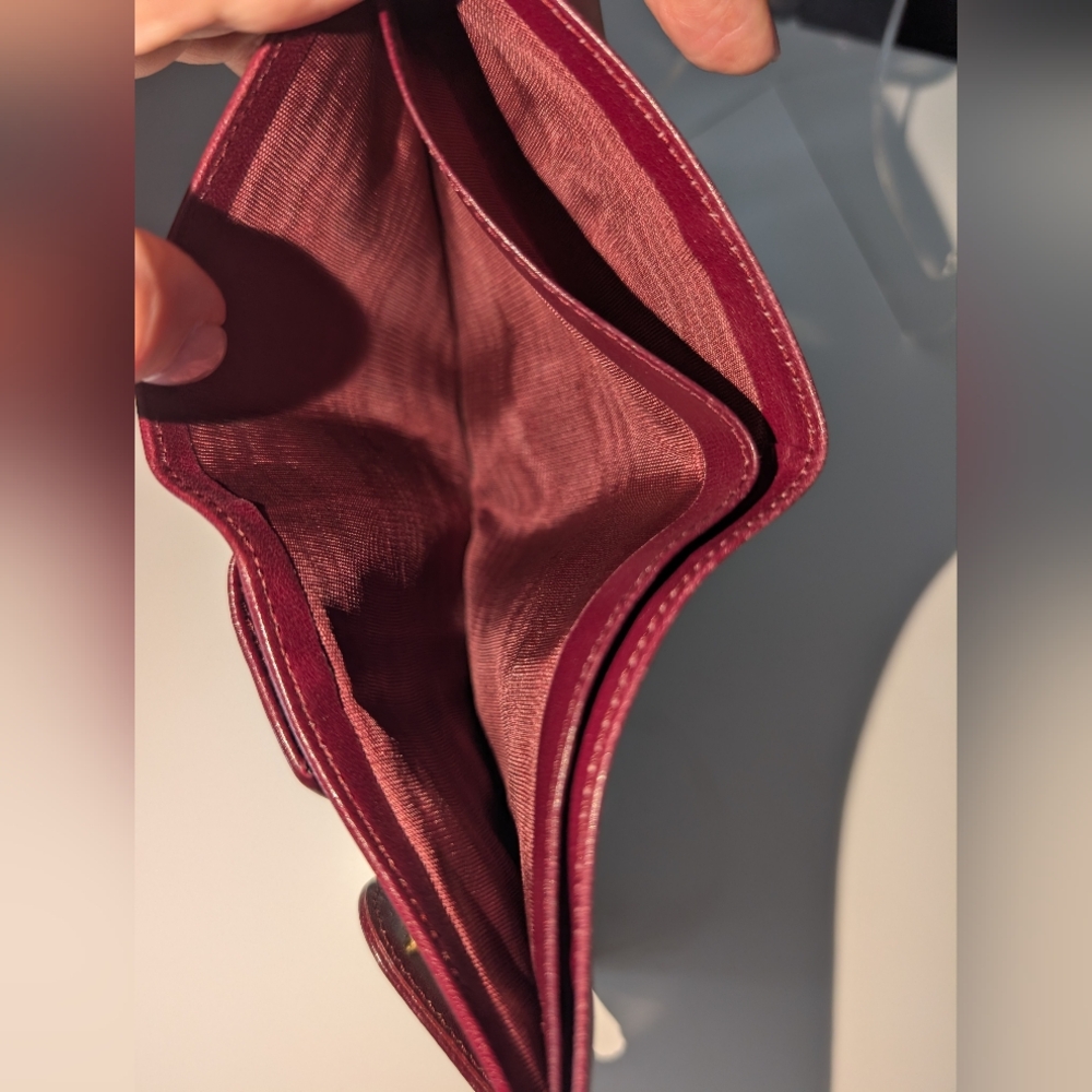 Celine Vintage Men's Wallet in Burgundy Leather - Michael Kors Era - Picture 7 of 8